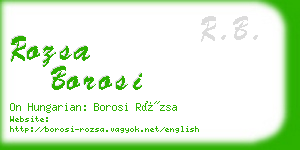 rozsa borosi business card